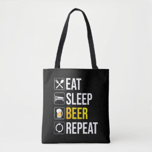 Eat Sleep Beer Repeat Tote Bag