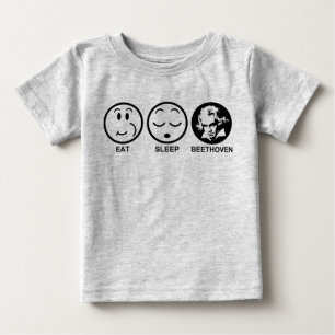 Eat Sleep Beethoven Baby T-Shirt