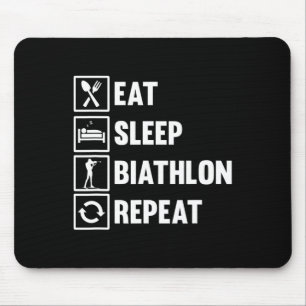 Eat Sleep Biathlon Repeat Motive For A Biathlete 2 Mouse Mat