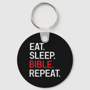 Eat Sleep Bible Repeat Bible Study Bible Camp Reli Key Ring