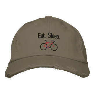 Eat, Sleep, Bike Embroidered Hat