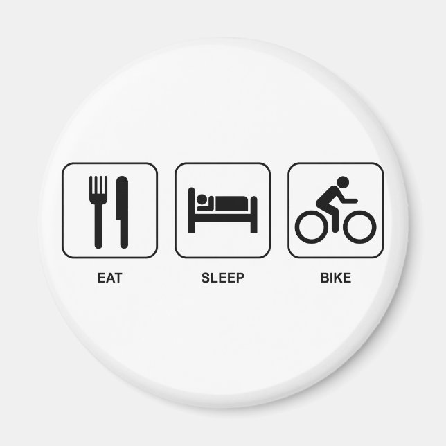 Eat Sleep Bike Magnet (Front)