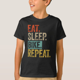 Eat sleep bike repeat retro vintage T-Shirt