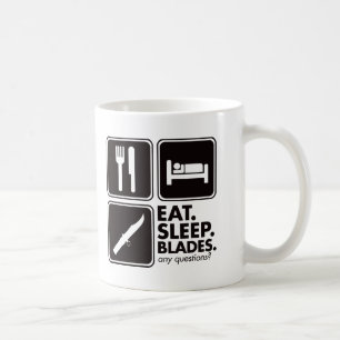 Eat Sleep Blades - Black Coffee Mug