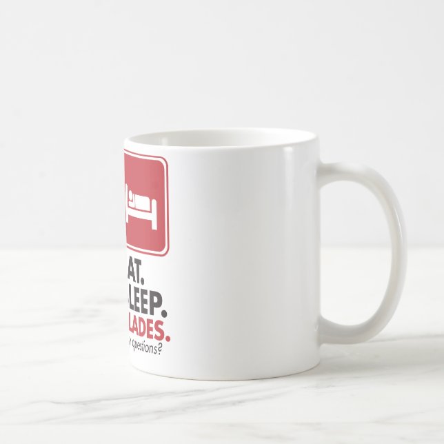 Eat Sleep Blades - Red Coffee Mug (Right)