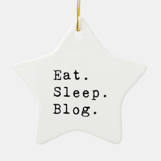 Eat Sleep Blog Ceramic Tree Decoration