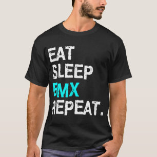 Eat Sleep BMX Repeat Bike Racing for Women Men Rac T-Shirt