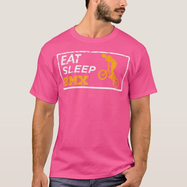 Eat Sleep Bmx Repeat Bike Racing T-Shirt (Front)
