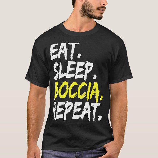 Eat Sleep Bocce Repeat Beach Vacation Boule T-Shirt (Front)