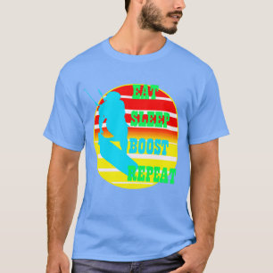 Eat Sleep Boost Repeat Female Kitesufer Retro Suns T-Shirt