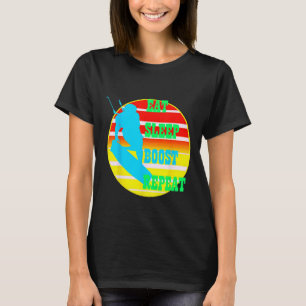 Eat Sleep Boost Repeat Kitesufer With Yellow Retro T-Shirt