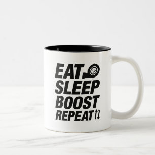 Eat Sleep Boost Repeat Two-Tone Coffee Mug