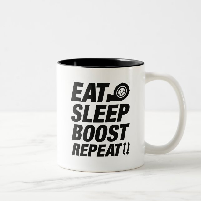 Eat Sleep Boost Repeat Two-Tone Coffee Mug (Right)