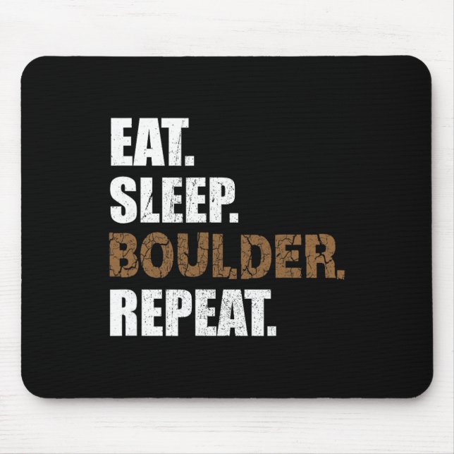 Eat Sleep Boulder Repeat Climbing Hall Climbing Sp Mouse Mat (Front)