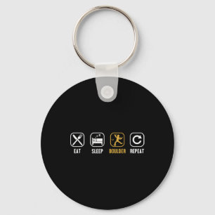 Eat Sleep Boulder Repeat Climbing Sport Free Bould Key Ring