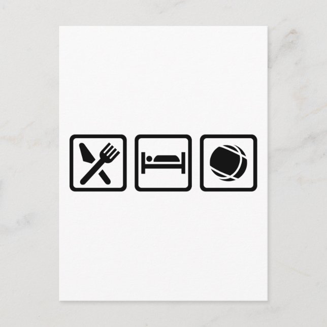 Eat sleep Boule Postcard (Front)