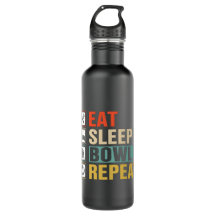 eat sleep bowl repeat word art sports