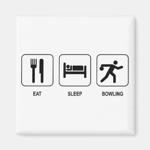 Eat Sleep Bowling Magnet