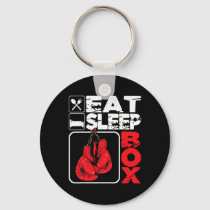 Eat Sleep Box - Boxing Lover Gym Boxer Kickboxing  Key Ring