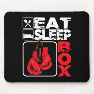 Eat Sleep Box - Boxing Lover Gym Boxer Kickboxing Mouse Mat