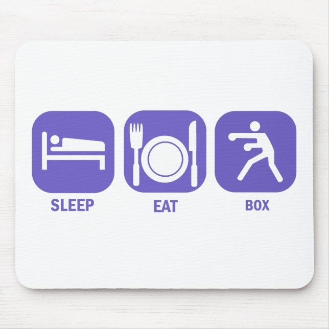 Eat Sleep Box Mouse Mat (Front)