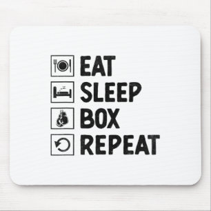 Eat Sleep Box Repeat Boxer Sports Strength Athlete Mouse Mat