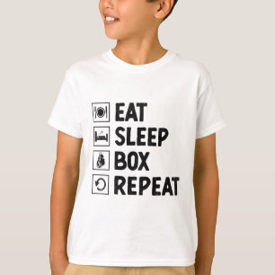 Eat Sleep Box Repeat Boxer Sports Strength Athlete T-Shirt