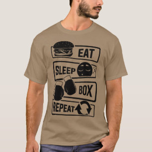 Eat Sleep Box Repeat Boxing Boxer Uppercut Jab T-Shirt