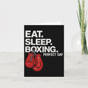 Eat Sleep Boxing Gloves Boxer Fighting Combat Spor Card