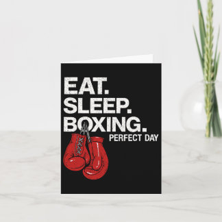 Eat Sleep Boxing Gloves Boxer Fighting Combat Spor Card