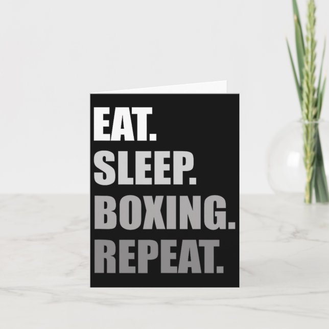 Eat. Sleep. Boxing. Repeat. Boxing  Card (Front)
