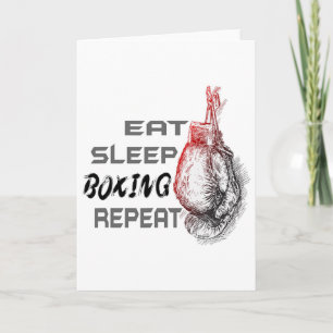 Eat Sleep Boxing Repeat Boxing Enthusiast Card