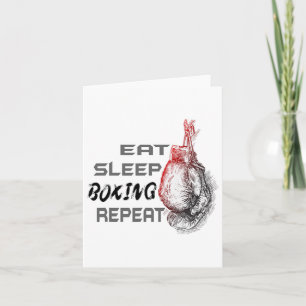 Eat Sleep Boxing Repeat Boxing Enthusiast  Card