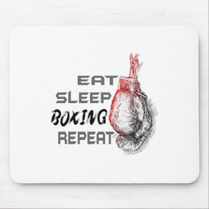 Eat Sleep Boxing Repeat Boxing Enthusiast  Mouse Mat
