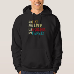 Eat Sleep Boxing Repeat Boxing Man Boxing Gloves C Hoodie