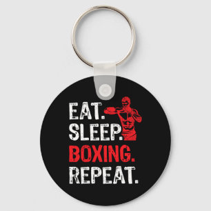 Eat Sleep Boxing Repeat Boxing Player Funny Key Ring
