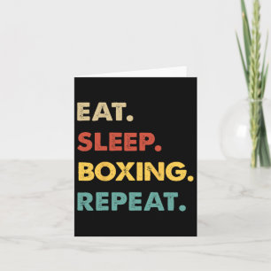 Eat Sleep Boxing Repeat Funny Boxing Lover Card