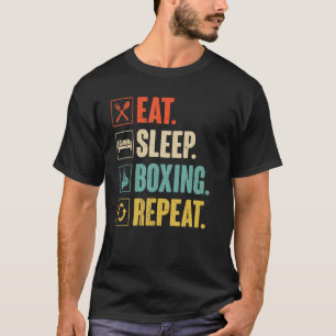 Eat Sleep Boxing Repeat Funny Vintage Man Boxing G T-Shirt