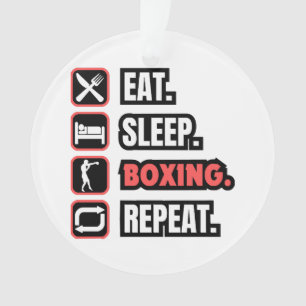 Eat Sleep Boxing Repeat Ornament