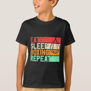 Eat Sleep Boxing Repeat Retro Mma Fighter Kickboxi T-Shirt