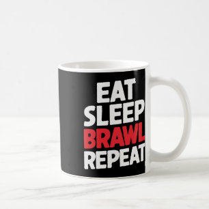 Eat Sleep Brawl Repeat Funny Stars Video Gamer Coffee Mug