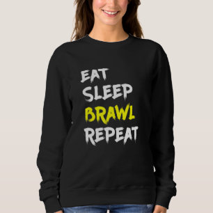 Eat Sleep Brawl Repeat Gamer Gamer Game Kid's Star Sweatshirt