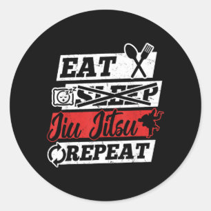 Eat Sleep Brazilian Jiu Jitsu Repeat - Brazilian Classic Round Sticker