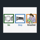 Eat Sleep Breastfeed Postcard<br><div class="desc">Breast milk is essential in a baby's life. It provides the best nutrition for an infant and toddler.</div>