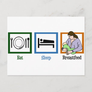 Eat Sleep Breastfeed Postcard