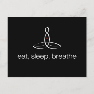 Eat, Sleep, Breathe - White Regular style Postcard