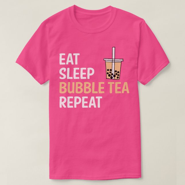 Eat Sleep Bubble Tea Repeat Boba Tea Premium  T-Shirt (Design Front)