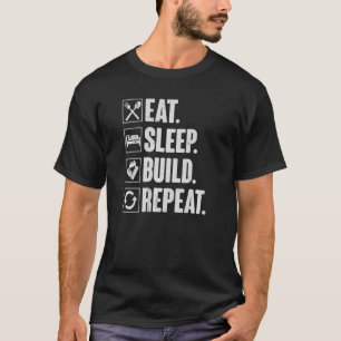Eat Sleep Build Repeat Master Builder Block T-Shirt
