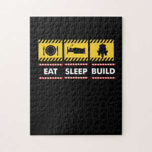 Eat Sleep Build Toy Brick Jigsaw Puzzle
