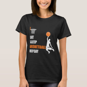 Eat Sleep Bysketbyll Repeat Bysketbyll Boys And Gi T-Shirt